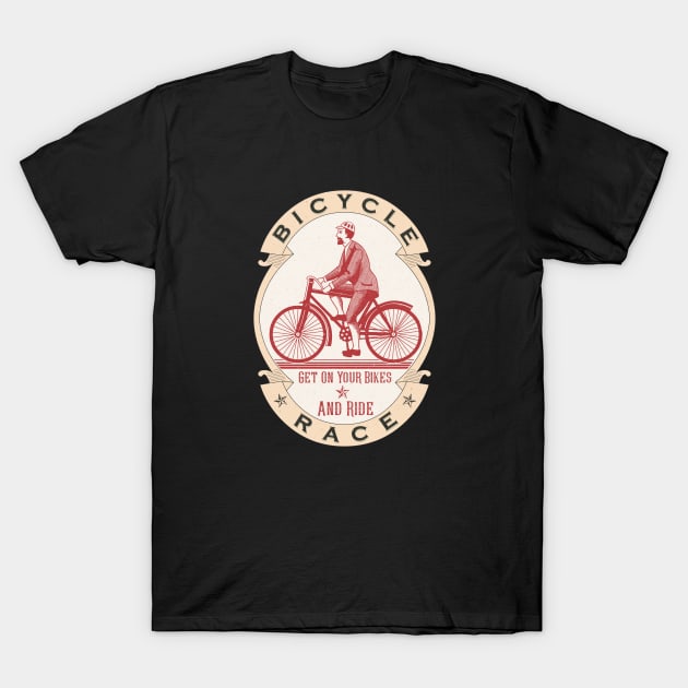 Vintage Bicycle Racer T-Shirt by ranxerox79